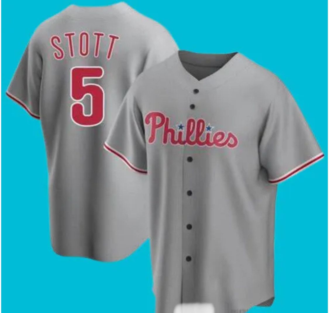 2024 MLB Men Philadelphia Phillies #5 Stott Nike grey Home Limited Player Jersey->women mlb jersey->Women Jersey